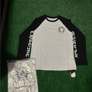 Chrome Hearts Black and White Crew Neck Tee